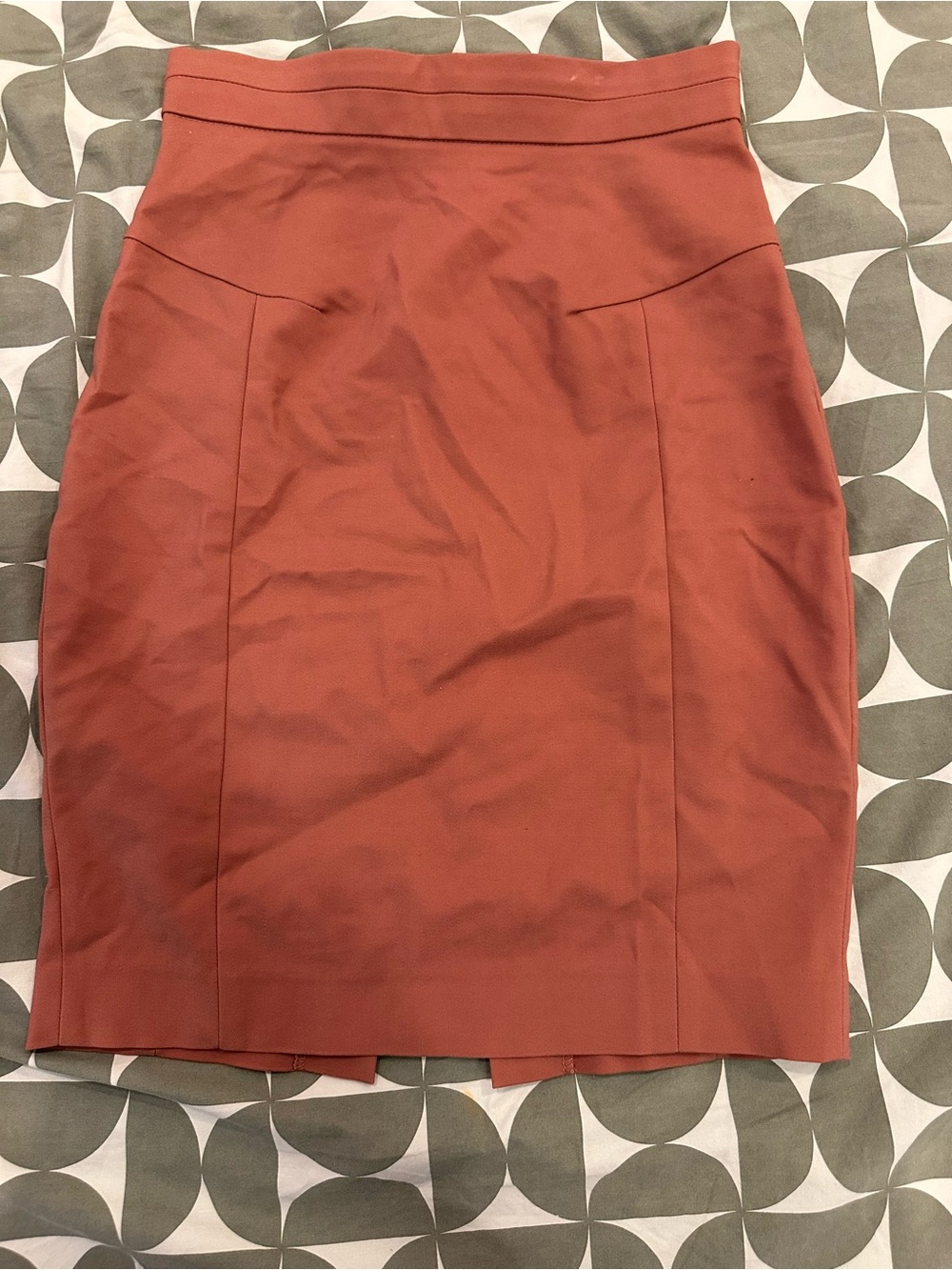 Tailored Rust Pencil Skirt for Women